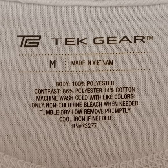 Tek Gear Blue and White Zip Up Vest with Pockets Size Medium - Picture 6 of 8